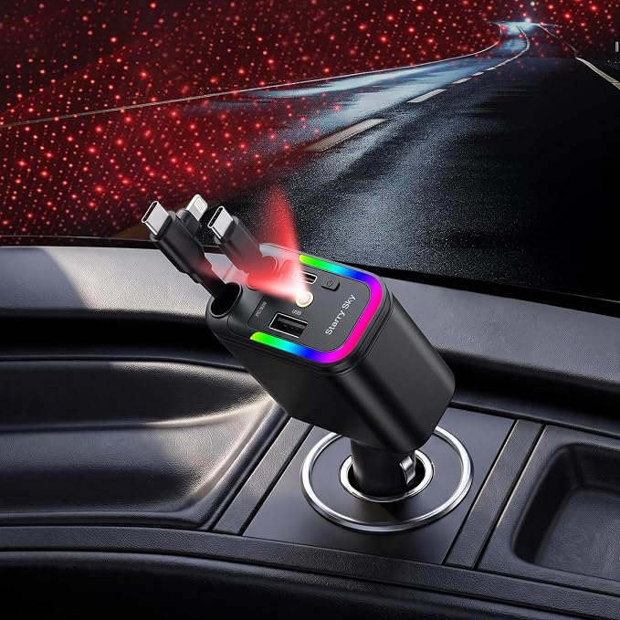 5-in-1 Retractable Car Charger